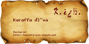 Karaffa Éva névjegykártya
