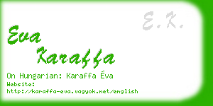 eva karaffa business card